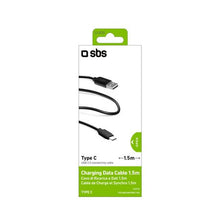 Load image into Gallery viewer, SBS USB 2.0 to Type C 1.5m Data Cable - Black
