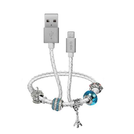 SBS Data Charging Cable USB 2.0 to Micro USB with Charms Buy Online in Zimbabwe thedailysale.shop