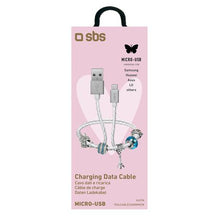 Load image into Gallery viewer, SBS Data Charging Cable USB 2.0 to Micro USB with Charms
