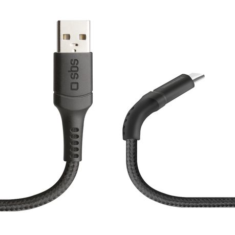 SBS USB 2.0 Type-C Cable - Unbreakable - Black 1m Buy Online in Zimbabwe thedailysale.shop