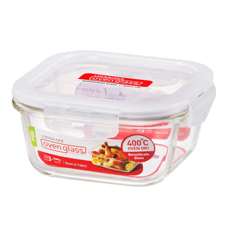Euro Glass Container Square - 500ml