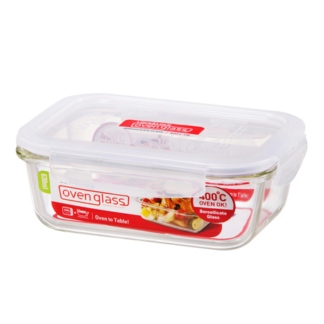 Euro Glass Container Rectangular - 630ml Buy Online in Zimbabwe thedailysale.shop