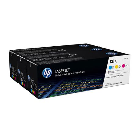 HP 131A 3-Pack Cyan/Magenta/Yellow LaserJet Toner Cartridges