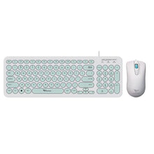 Load image into Gallery viewer, Alcatroz Jellybean U2000 Keyboard &amp; Mouse - White &amp; Mint
