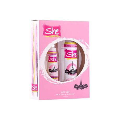 She Is From Paris EDT & Deodorant Gift Set for Women Buy Online in Zimbabwe thedailysale.shop