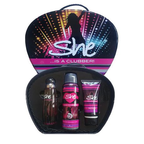 She Is A Clubber EDT, Deodorant & Lotion Gift Set for Women Buy Online in Zimbabwe thedailysale.shop