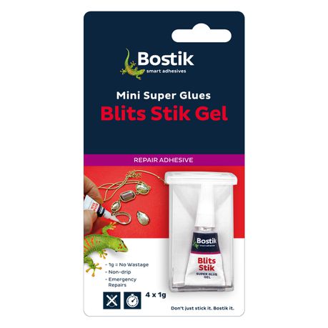 Bostik Blits Stik Mini Super Glue - 4 x 1g Buy Online in Zimbabwe thedailysale.shop