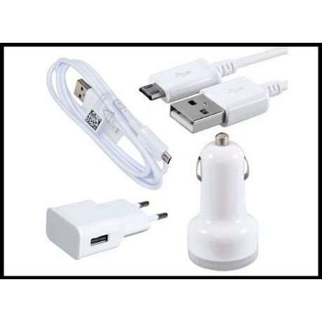 USB Car & Wall Charger & Micro USB Cable For Samsung Galaxy S2 S3 S4 S3 Mini S4 Mini Buy Online in Zimbabwe thedailysale.shop
