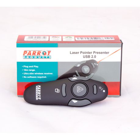 Parrot Laser Pointer Presenter USB 2.0 - Red Laser Buy Online in Zimbabwe thedailysale.shop