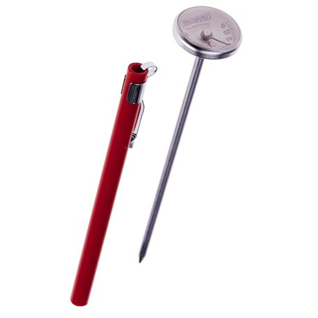 Progressive Kitchenware - Instant Read Thermometer - Red and Silver