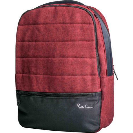 Pierre Cardin Nova Laptop Backpack - Red & Black Buy Online in Zimbabwe thedailysale.shop