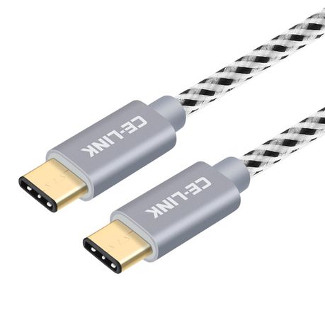 CE-LINK 2m USB 2.0 Braided Type-C to Type-C Data & Charging Cable Buy Online in Zimbabwe thedailysale.shop