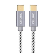 Load image into Gallery viewer, CE-LINK 2m USB 2.0 Braided Type-C to Type-C Data &amp; Charging Cable
