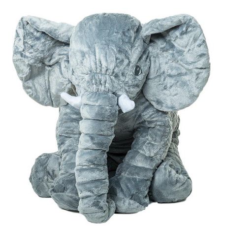 Elephant Long Plush Pillow - Grey Buy Online in Zimbabwe thedailysale.shop