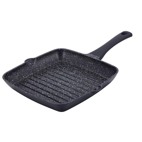 Royalty Line Herenthal 28cm Greblon Non-Stick C3+ Coating Grill Pan - Black Buy Online in Zimbabwe thedailysale.shop