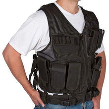 Load image into Gallery viewer, Breathable Tactical Vest with Numerous Pouches - Black
