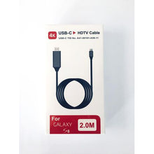 Load image into Gallery viewer, USB-C/Type C - HDMI Cable for Galaxy S8/All USB-C Devices - Black
