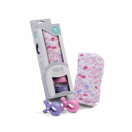 Muslin & 2 Pram Peg Box Set - Abstract Pink Buy Online in Zimbabwe thedailysale.shop