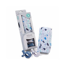 Load image into Gallery viewer, Muslin &amp; 2 Pram Peg Box Set - Abstract Blue
