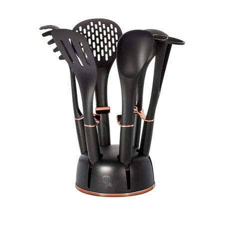 Berlinger Haus 7-Piece Non-Stick Kitchen Utensil Set - Black Rose Buy Online in Zimbabwe thedailysale.shop