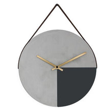 Load image into Gallery viewer, IWANA Handcrafted Cement Wall Clock – Charlie Charcoal Grey
