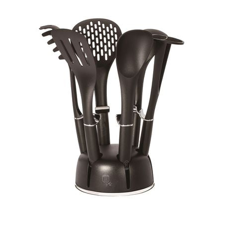 Berlinger Haus 7-Piece Non-Stick Kitchen Utensils Set - Black Royal Buy Online in Zimbabwe thedailysale.shop