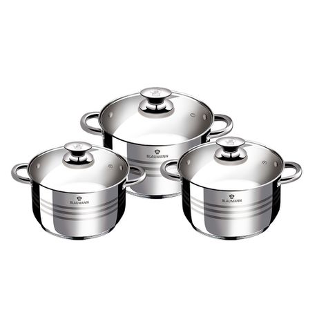 Blaumann 6-Piece Stainless Steel Cookware Set - Gourmet Line Buy Online in Zimbabwe thedailysale.shop