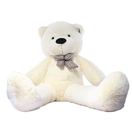 Giant Cudly Plush Teddy Bear w Bow-Tie - Ivory White  - 120cm Buy Online in Zimbabwe thedailysale.shop