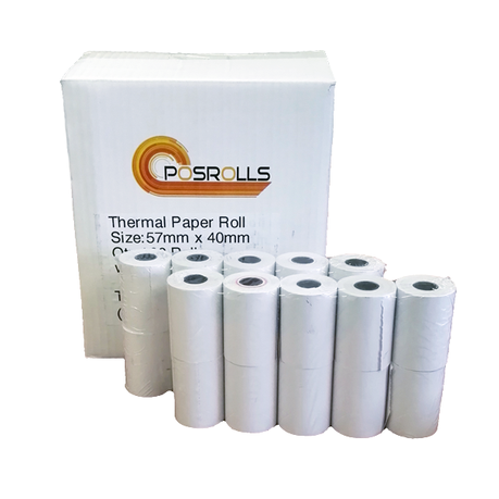 POSRolls 57x40mm Thermal Till Rolls - Box of 100 Buy Online in Zimbabwe thedailysale.shop