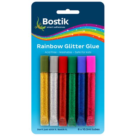 Bostik Art & Craft Rainbow Glitter Glue (6x 10.5ml)
