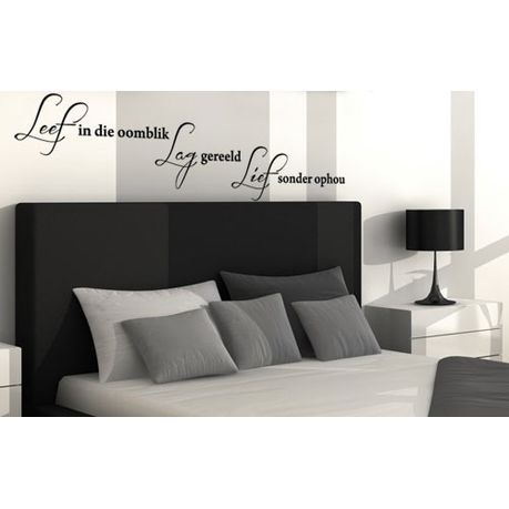 Fantastick Wall Decor - Leef Quote Small Vinyl Wall Poetry - Black
