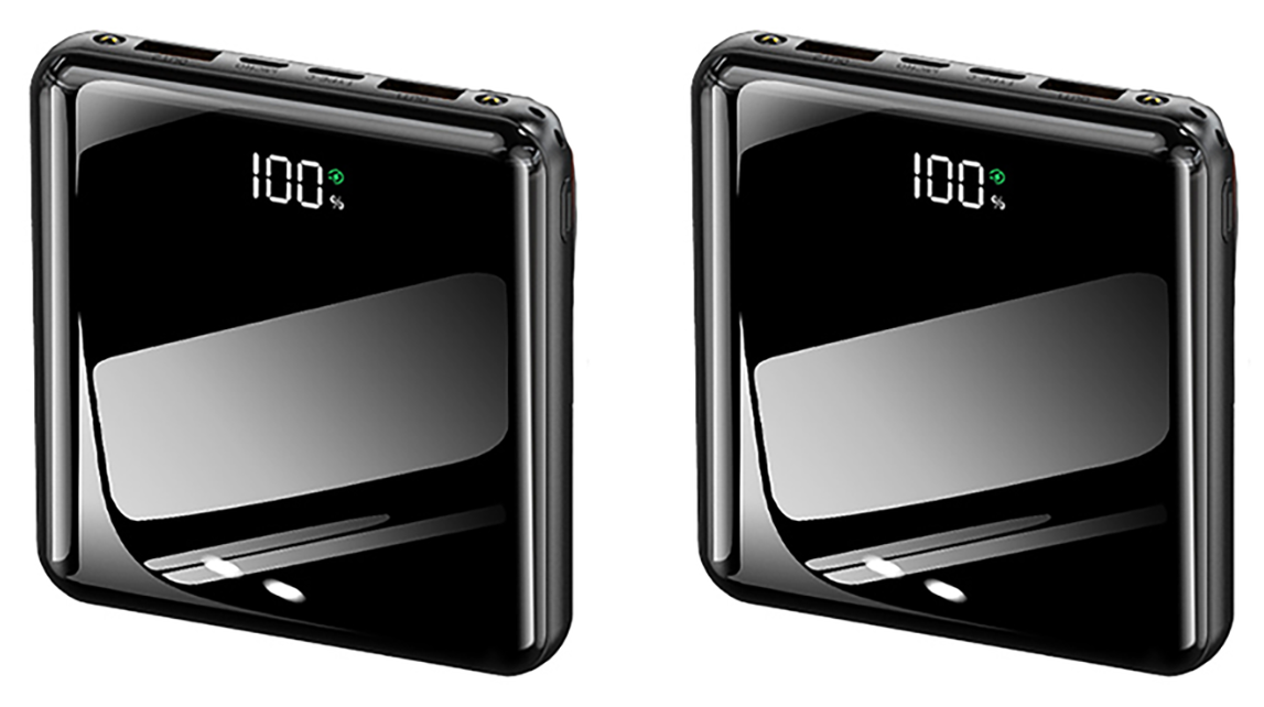 10000Mah Mini Fast Charger Power Bank Pack of 2-Black Buy Online in Zimbabwe thedailysale.shop