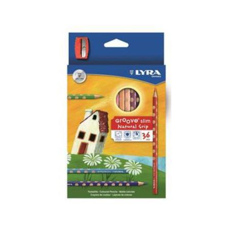 Lyra Groove Slim 36 Colour Pencils + Sharpener Buy Online in Zimbabwe thedailysale.shop