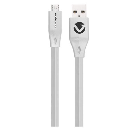 Volkano Micro USB Cable - Slim Series - 1.2m - White Buy Online in Zimbabwe thedailysale.shop