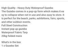 Load image into Gallery viewer, $182 Waterproof Gazebo - White (3m x 3m)
