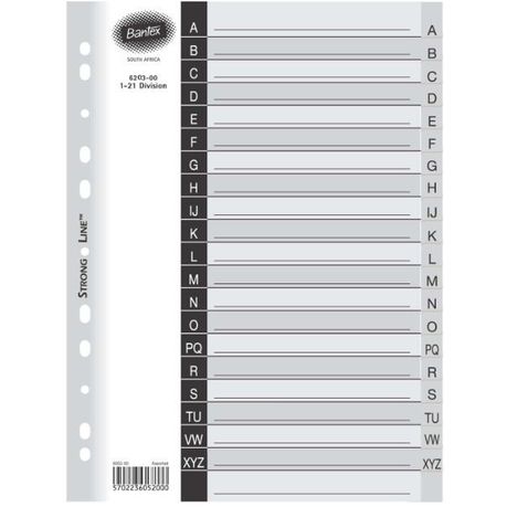 Bantex A4 20 (A-Z) Division P.P File Dividers Buy Online in Zimbabwe thedailysale.shop