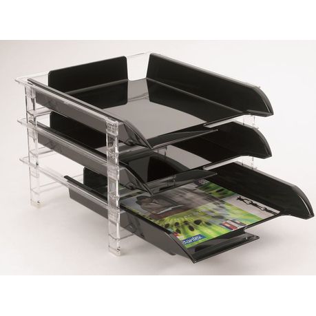 Bantex Vision 3 Tier Letter Tray - Clear Buy Online in Zimbabwe thedailysale.shop