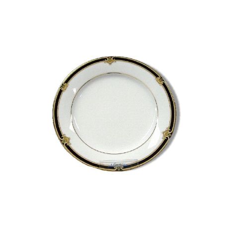Noritake - Braidwood Bread Plate 16cm - White and Gold With Black Detail - 16 x 16 x 1cm