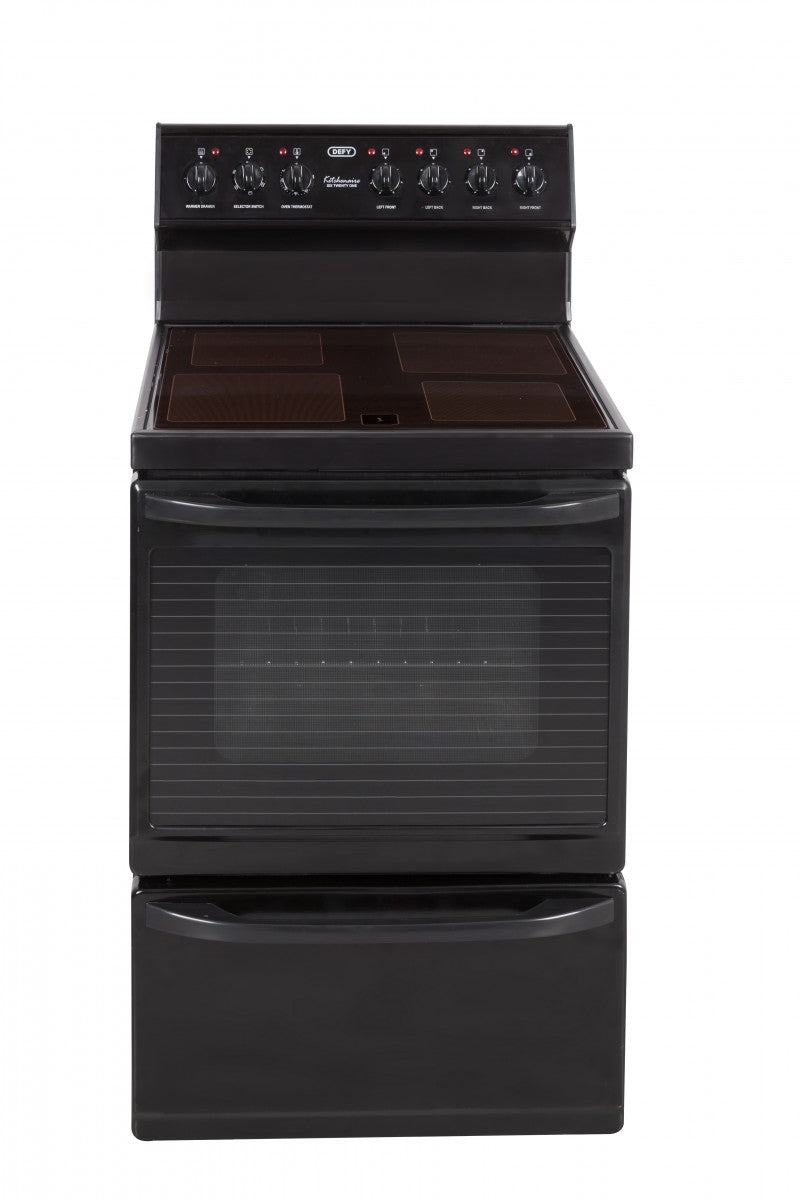 Defy 600mm Black 4 Plate 600 Series Vitroceramic Kitchenaire Stove Buy Online in Zimbabwe thedailysale.shop