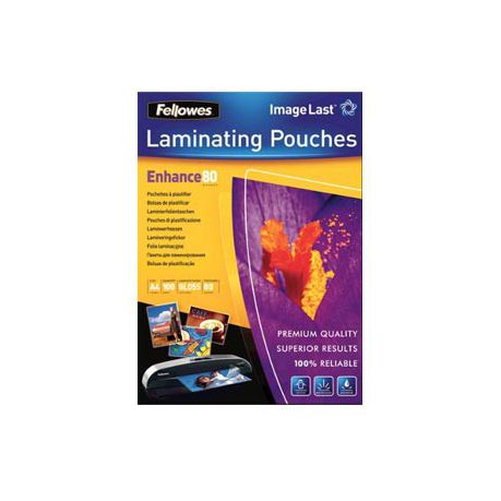 Fellowes Enhance80 A4 80micron Matt Laminating Pouches (100 Pack) Buy Online in Zimbabwe thedailysale.shop