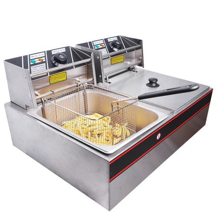 Ideal 10L Stainless Steel 2-Tank Electric Fryer