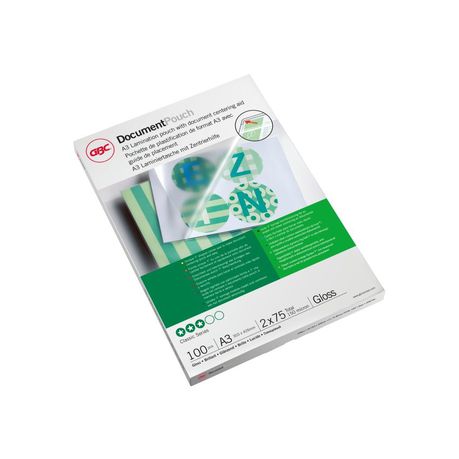 GBC Document Gloss Laminating Pouches - A3 150micron (100 Pack) Buy Online in Zimbabwe thedailysale.shop