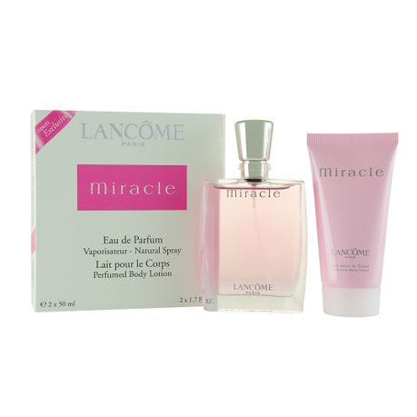 Lancome Miracle EDP 50ml + Perfumed Body Lotion 50ml Gift Set for Her (Parallel Import) Buy Online in Zimbabwe thedailysale.shop