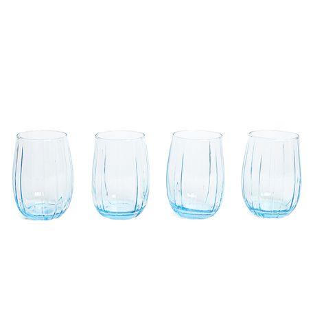 George & Mason - 350ml Blue Whisky Tumbler - Set of 4 Buy Online in Zimbabwe thedailysale.shop