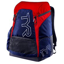 Load image into Gallery viewer, TYR Alliance 45L Back Pack Navy Red
