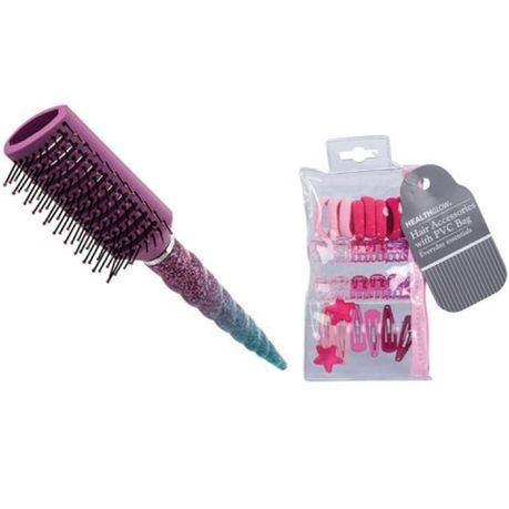 DL Unicorn Hair Brush With Hair Bands and Accessories-DL081 Buy Online in Zimbabwe thedailysale.shop