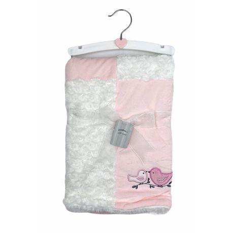 Baby Blanket Patchwork - Pink/White Bird Buy Online in Zimbabwe thedailysale.shop