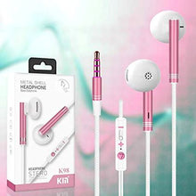 Load image into Gallery viewer, KIN K98 Metal Shell Bass Earphone with Mic - Pink
