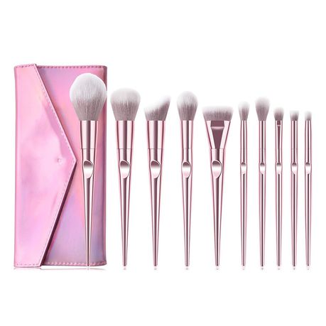 10 Piece Professional Makeup Brush Cosmetic Set with Carry Bag - Rose Gold Buy Online in Zimbabwe thedailysale.shop