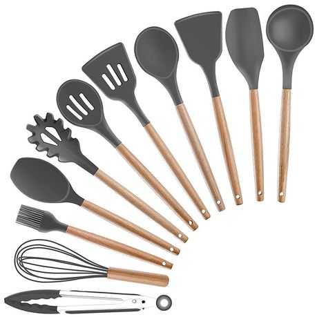 Kitchen Silicone Utensil Set 11 Pieces - Brown Buy Online in Zimbabwe thedailysale.shop